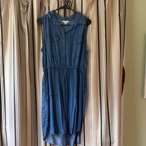 Time and Tru Blue High Low Sleeveless Dress